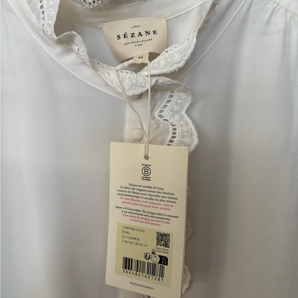 NWT Se’zane Chlo Shirt Size 46/US14 - Picture 6 of 8